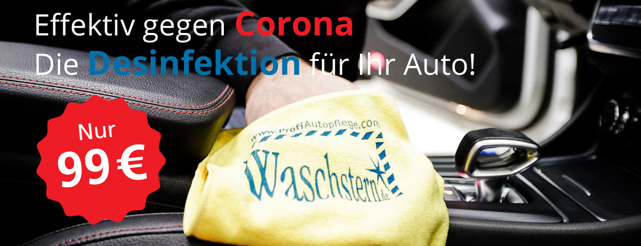 Desinfektion des Fahrzeuges gegen Corona